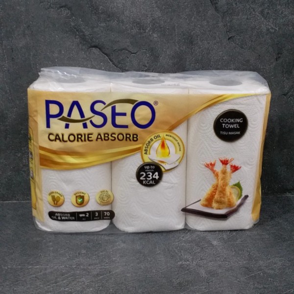 Tissue Paseo Towel tisue dapur gulung Calorie Absorb 1 pak