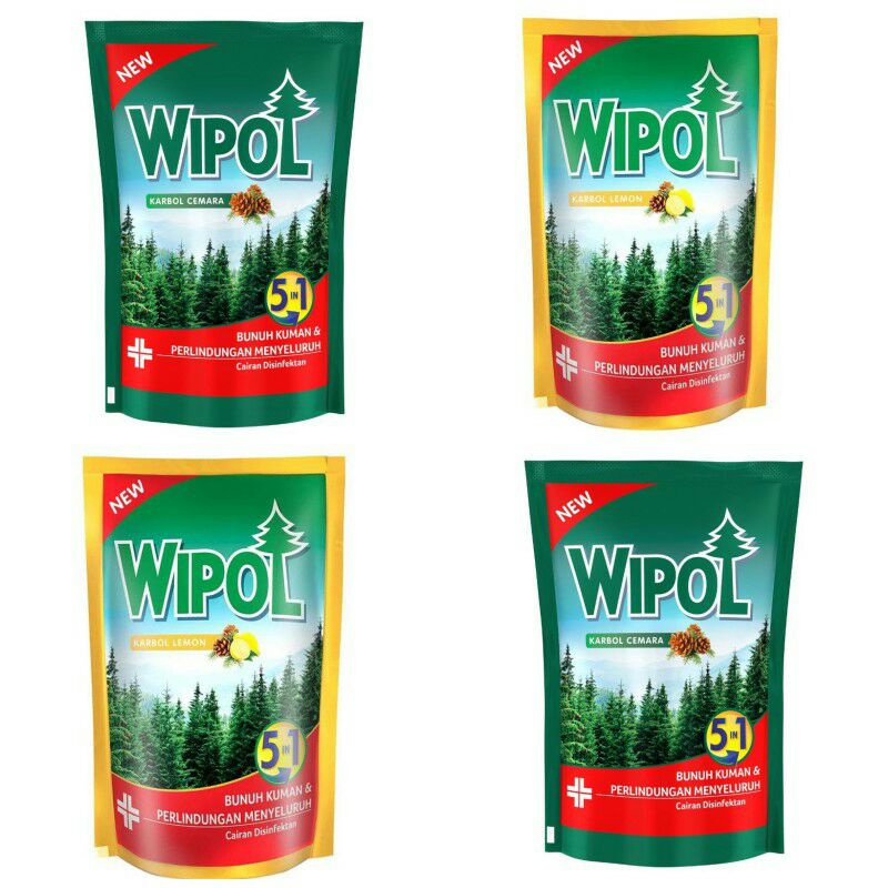 Wipol Refill 240ml Classic Pine / Karbol Lemon / Pembersih Lantai Wipol / Kemasan Ekonomis