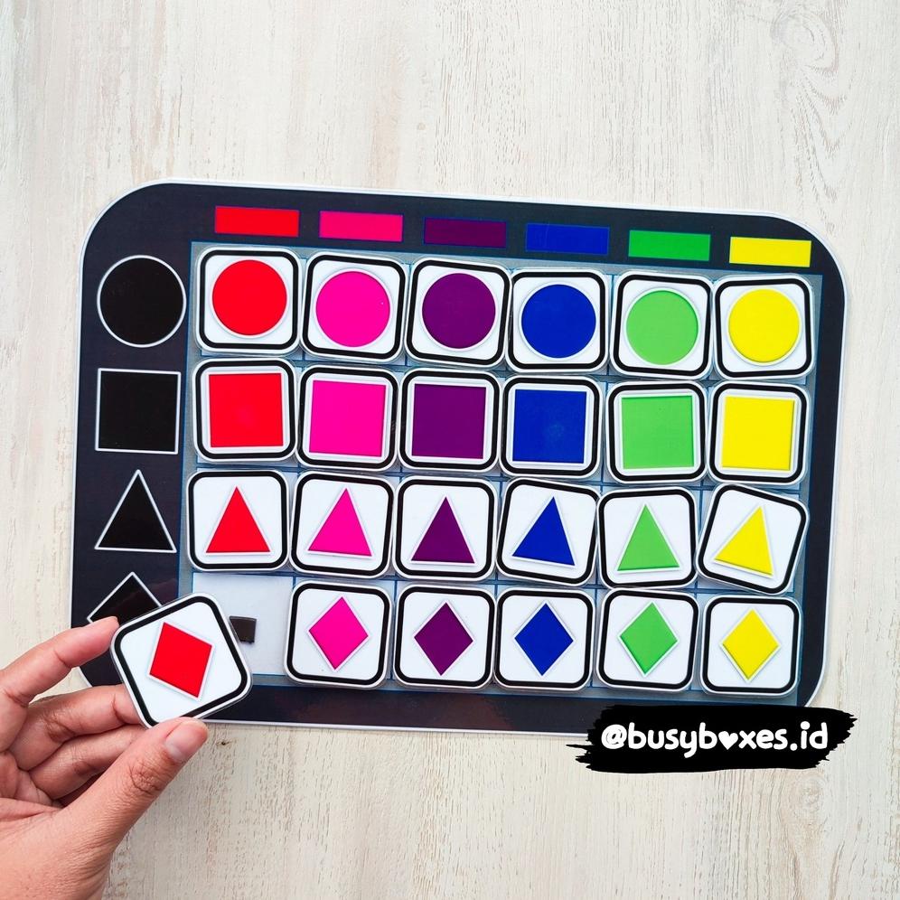 

[(BAYAR DITEMPAT) [busyboxes.id] Busy Page Worksheet colour shape / bentuk dasar