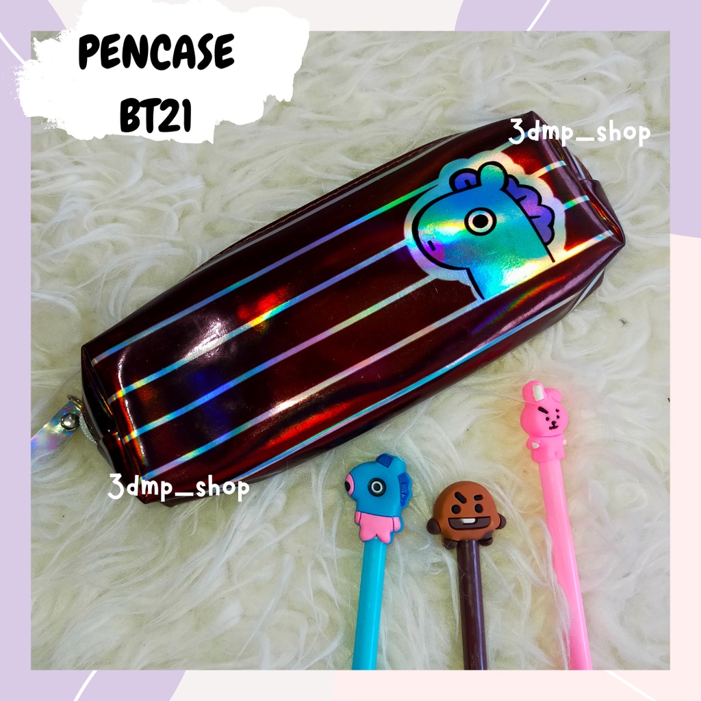 Pencase Pensilcase Pencilcsse Kotak Tempat Pensil BT21 Tata Rj Cooky Chimmy Mang Koya