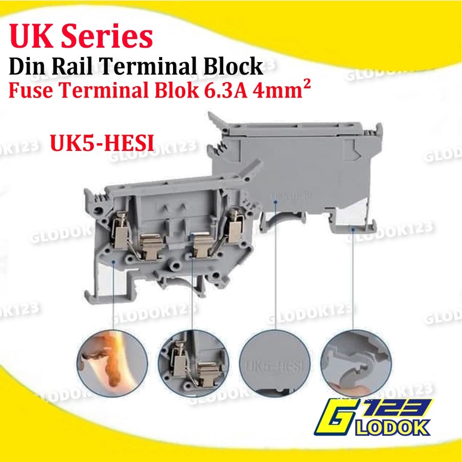 Terminal Block Din Rail 800V UK2.5N UK3N UK5N UK6N UK10N UK16N UK35N