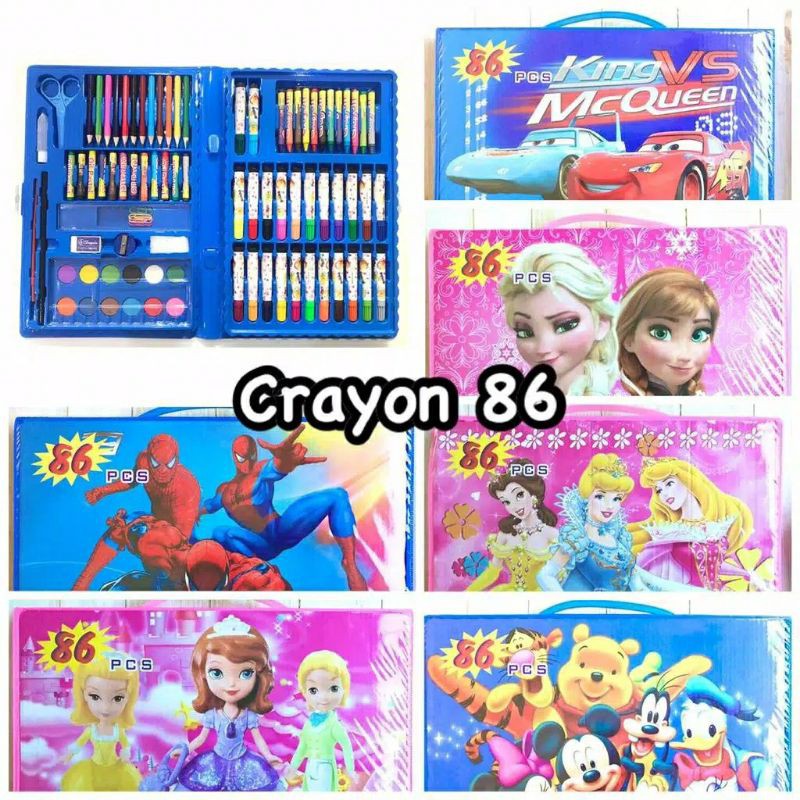

Crayon set isi 86 pcs alat mewarnai anak KADO CRAYON MURAH