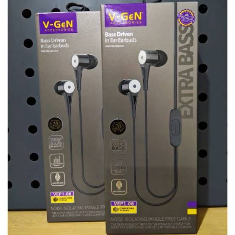 [VGEN VP-06] HEADSET EXTRA BASS EARPHONE WIRED BASS STEREO ORIGINAL VGEN