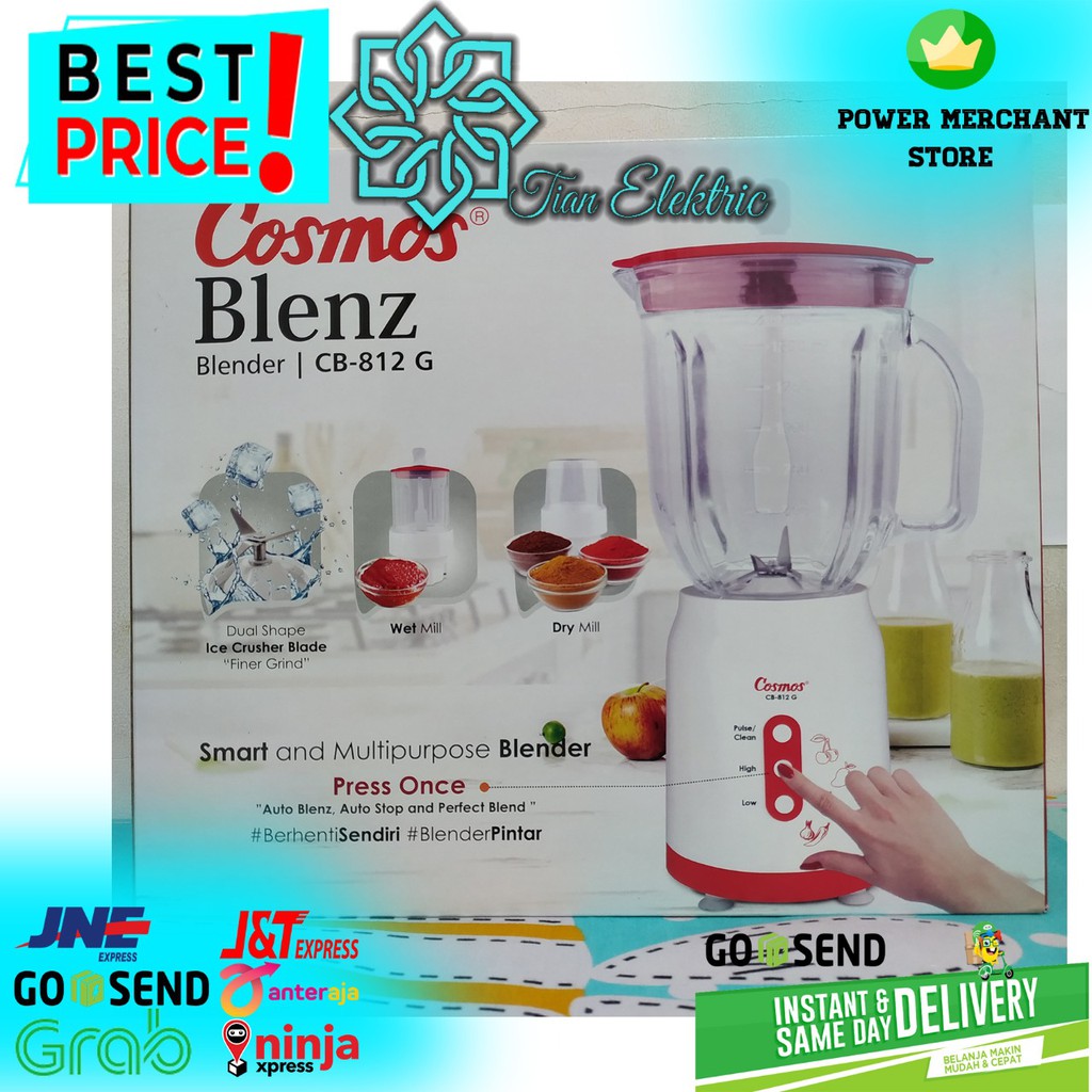 COSMOS BLENZ CB-812G Blender Kaca 2 Liter