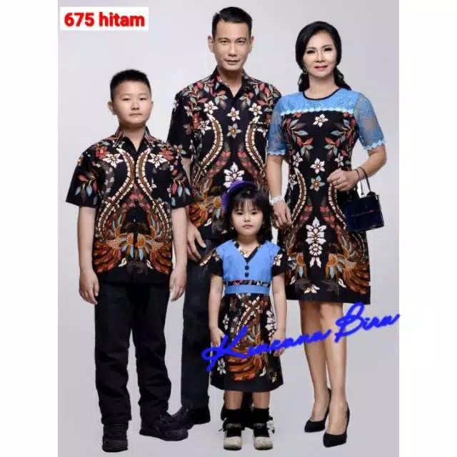 675 Couple Batik Dewasa M - 5l, Anak 2 Th - 12 Th, Sarimbit Seragam Keluarga