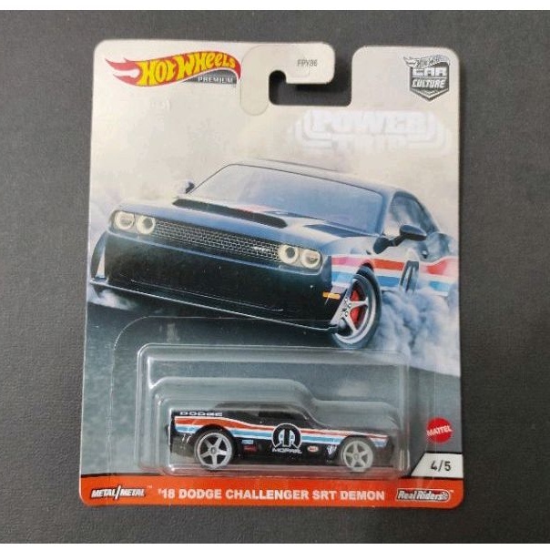 Hotwheels Premium '18 Dodge Challenger Srt Demon power trip