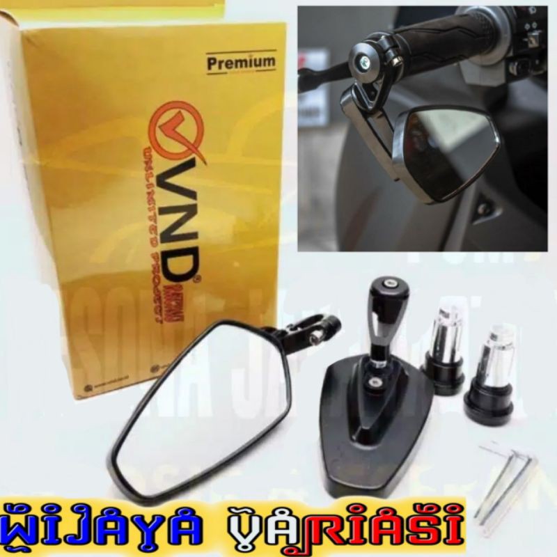 Spion Jalu Oval BAR END Original  VND PREMIUM Universal BEAT FI VARIO NMAX AEROX SCOOPY PIAGGIO