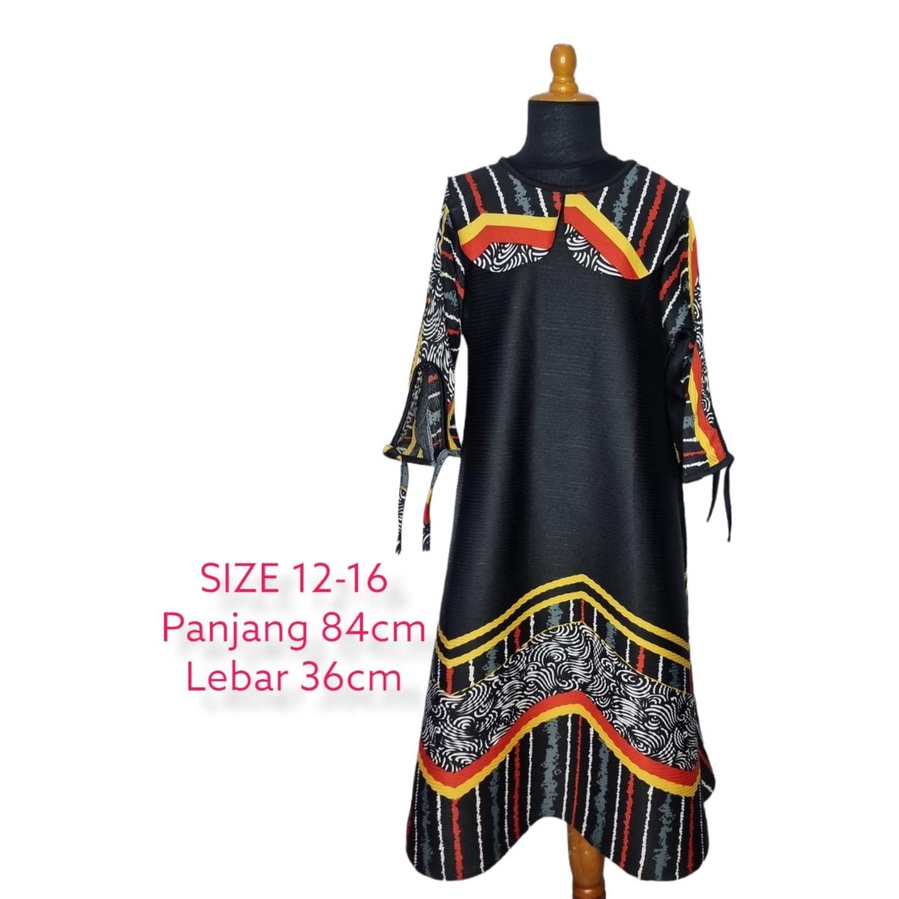 DRESS TURUN NAIK TIKTOK FASHION BAJU ANAK PEREMPUAN 12-16 TAHUN