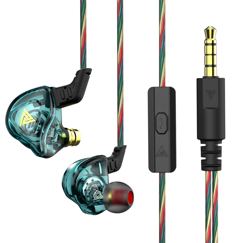 QKZ AK6 DMX HiFi In Ear Moving Coil Earphone 10mm Headset Microphone