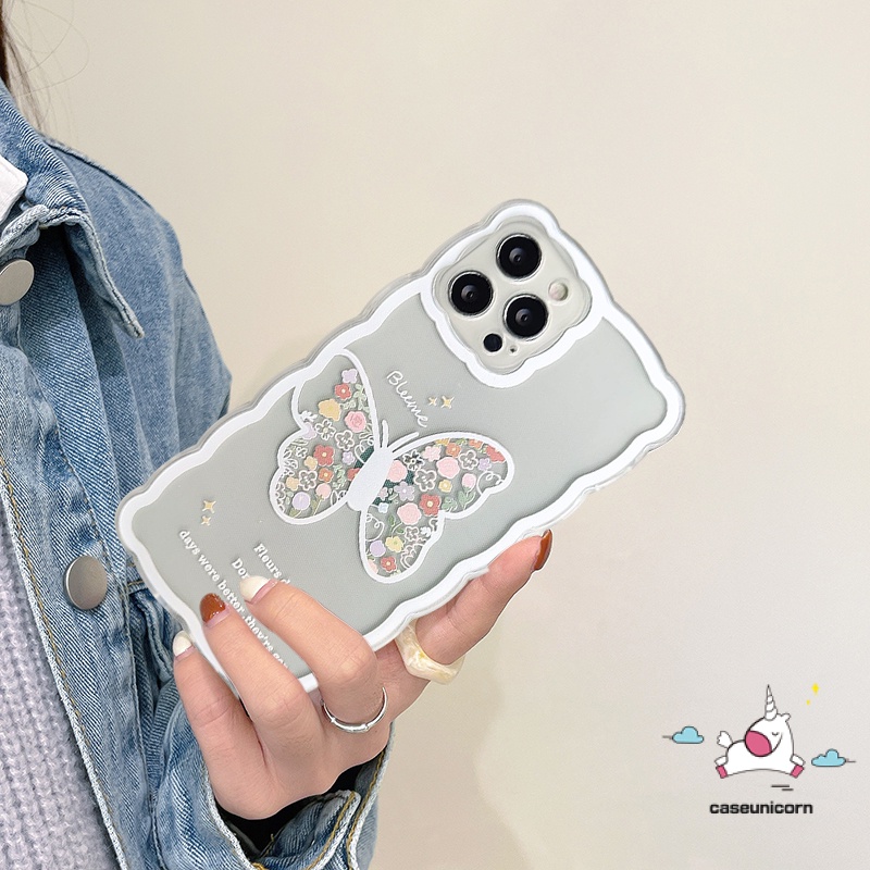 Casing Soft Case Tpu Motif Kupu-Kupu Untuk iPhone 7plus 13 11 12 pro Max 6 6s 7 8 plus X XR XS Max