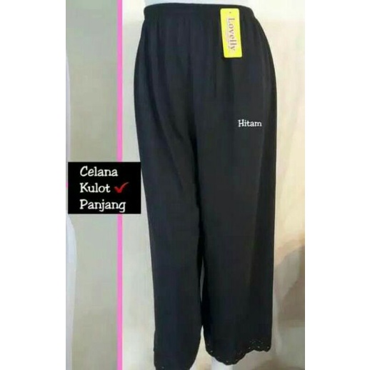 Androk Kulot Panjang Hitam - Celana Dalaman Gamis-1