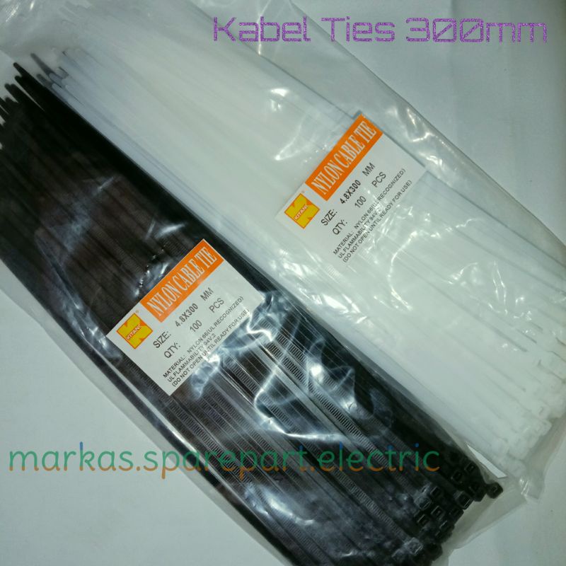 

Kabel Ties 300mm (30cm) HITAM/ PUTIH