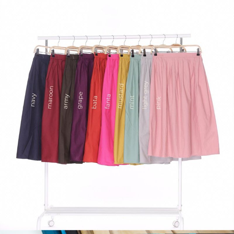 Rok Anak Lucu 1y - 10y  : Sheya &amp; Button Pocket ( 26 warna ) TERMURAH