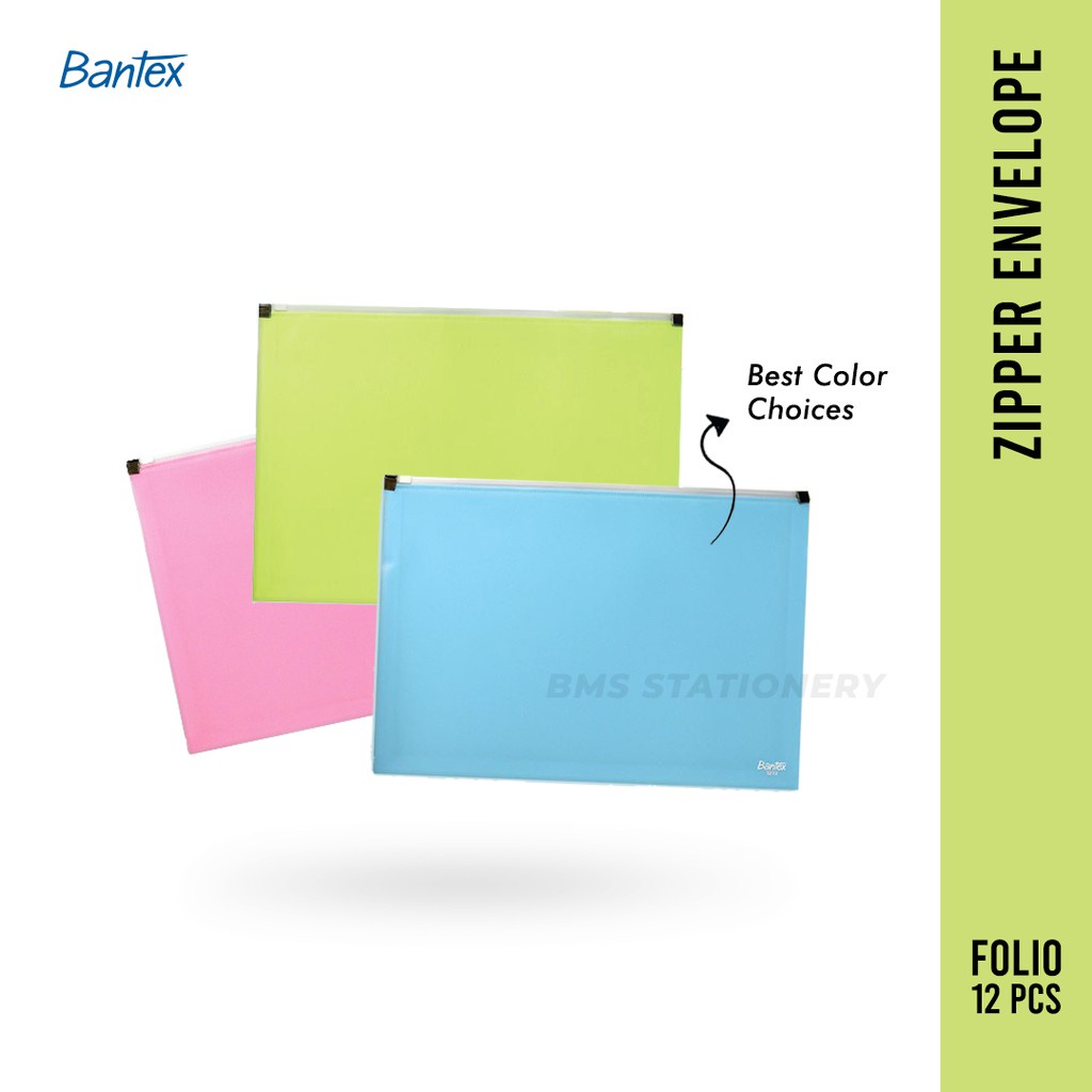 

[BMS Bekasi] Bantex Map Plastik Zipper / Trendy Zipper Envelope Landscape Isi 12 Pcs Ukuran Folio - 3222