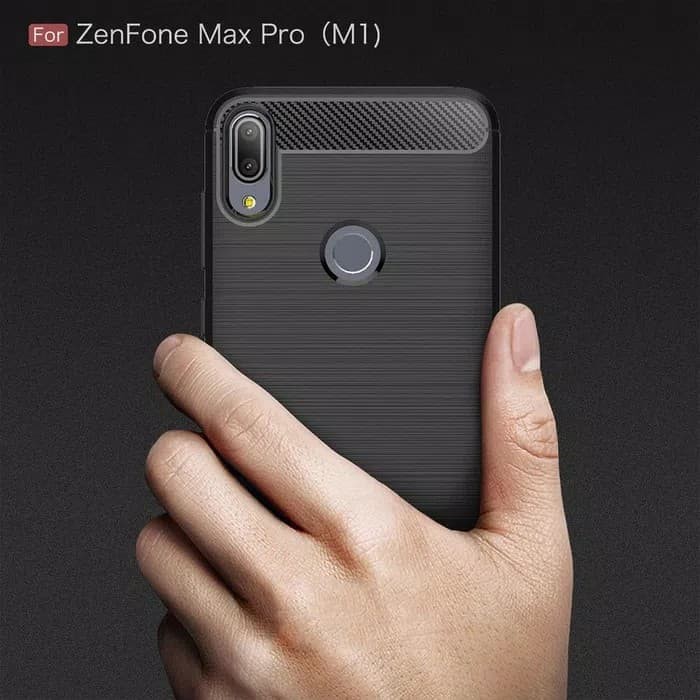 Asus Zenfone Max Pro M1 ZB602KL Delkin Slim Carbon Soft Case Casing - Hitam