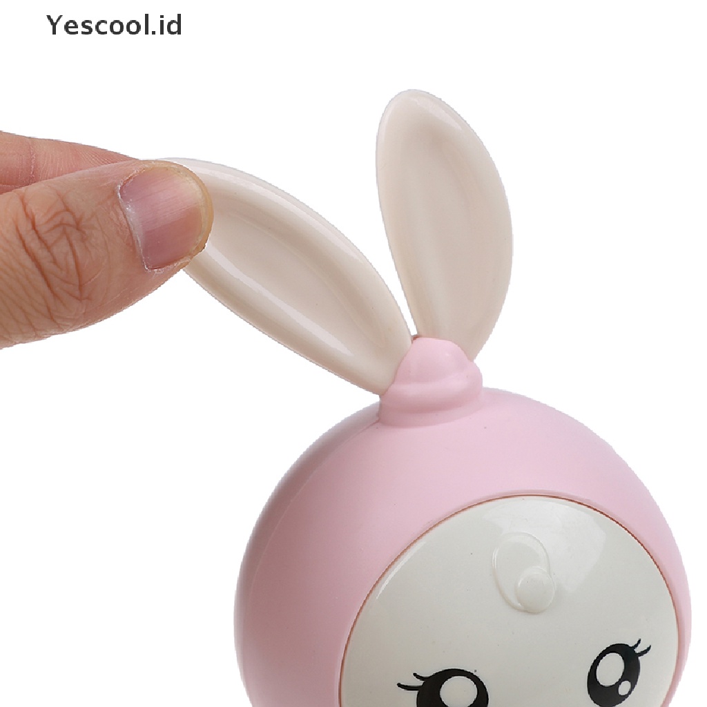 (Yescool) Mainan Rattle Genggam Bentuk Kelinci Dengan Musik Untuk Bayi