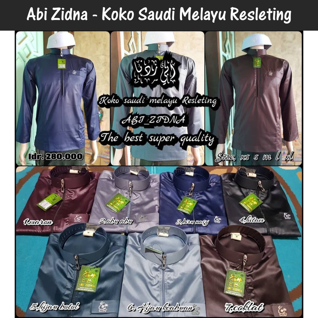 Abi Zidna - Baju Koko Saudi Melayu Resleting