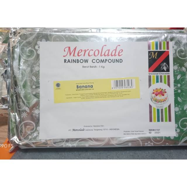 Mercolade coumpond. Kuning banana. Coklat batang