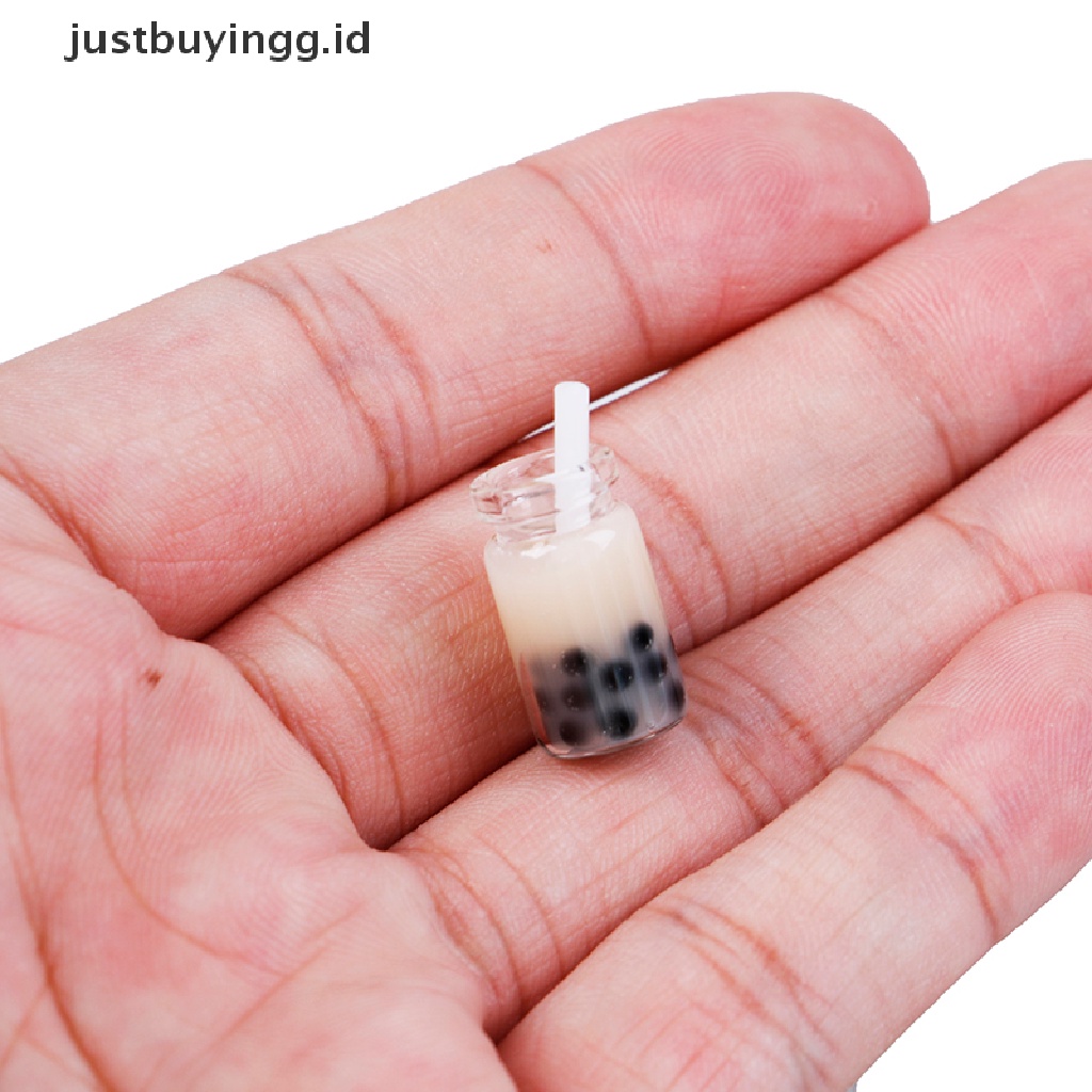 Justbuyingg.Id 2pcs Miniatur Minuman Pearl Milk Tea Aksesoris Rumah Boneka 1 / 12