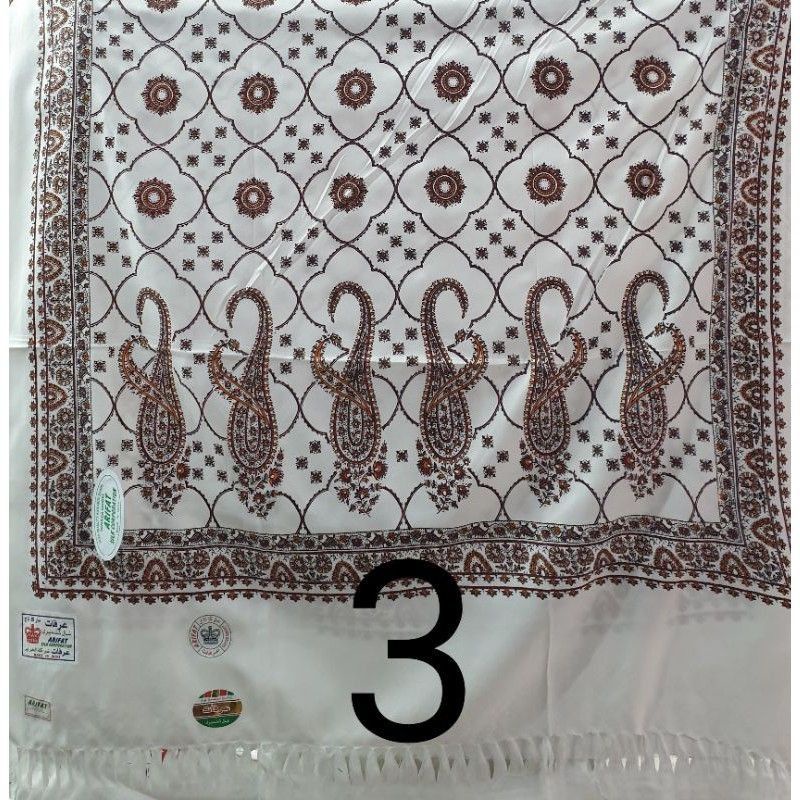 surban kasmir print putih sorban kashmir syal kasmiri printing kashmiri no wadimor arafat atlas bhs