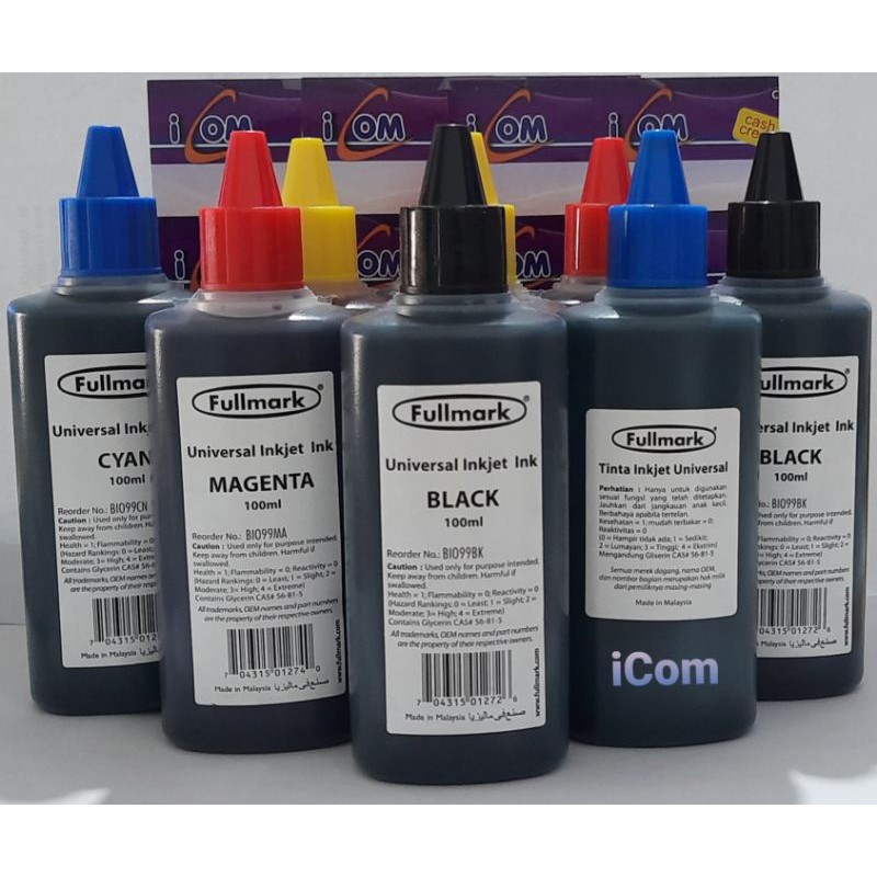 Tinta Hitam Fullmark Original Botol 100ml Universal