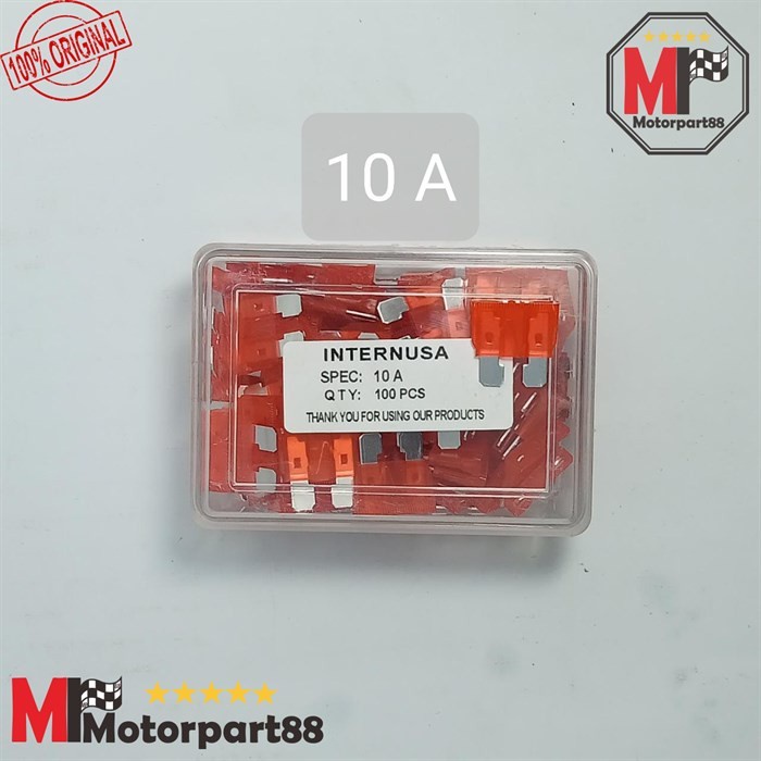 SEKRING SKRING SIKRING FUSE PIUS TANCAP BESAR 10A HARGA UNTUK 100PCS