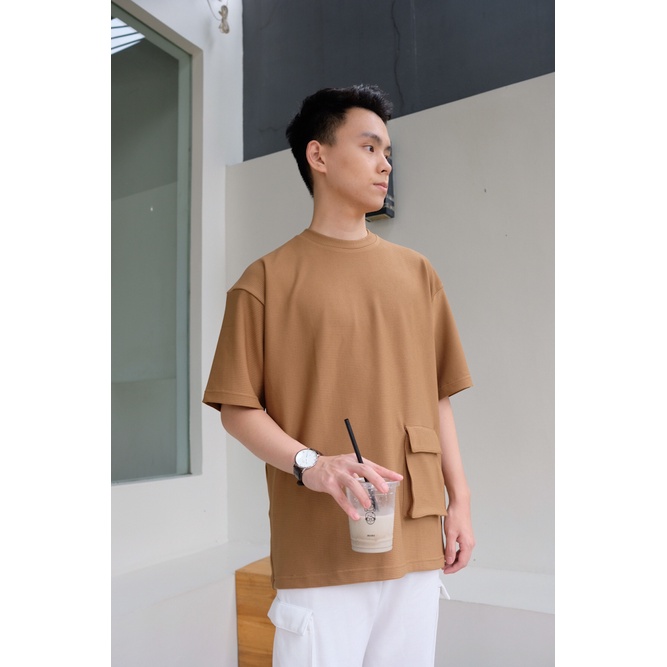 Kadaka MT-0134 Oversized Top Pria Rib Premium Detail Kantong