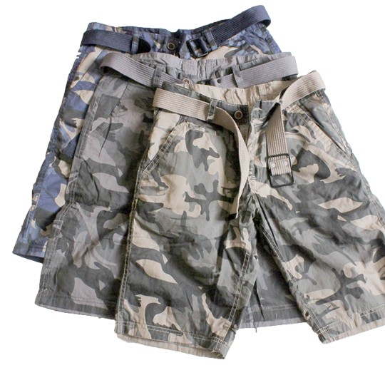 Celana Pendek Pria Loreng Dua Sisi Free Sabuk /Celana Army Import