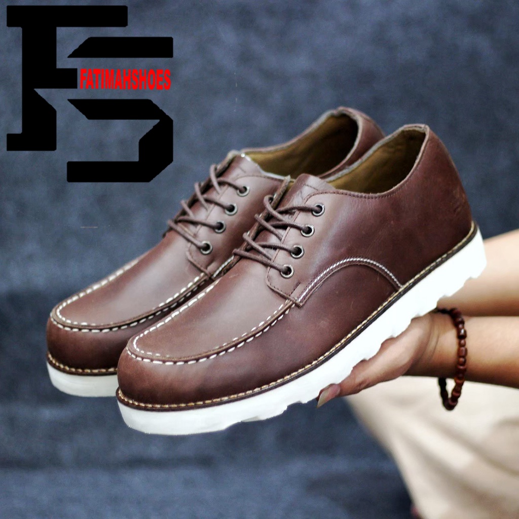 FATIMAHSHOES - Sepatu Kulit Pria Sepatu Boot Pendek Sepatu Formal Sepatu Semi Boot Sepatu Kasual Sepatu Pria