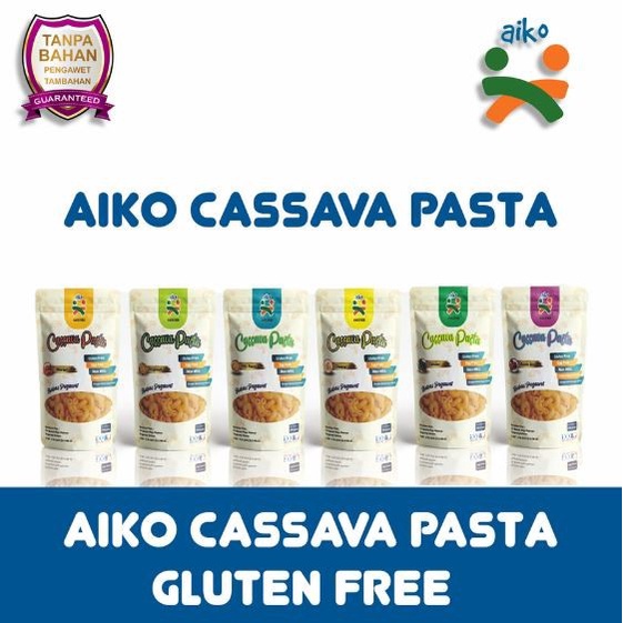 AIKO Cassava Pasta Gluten Free Pasta Sehat Tanpa Terigu Tanpa Pengawet Pasta Tepung Singkong