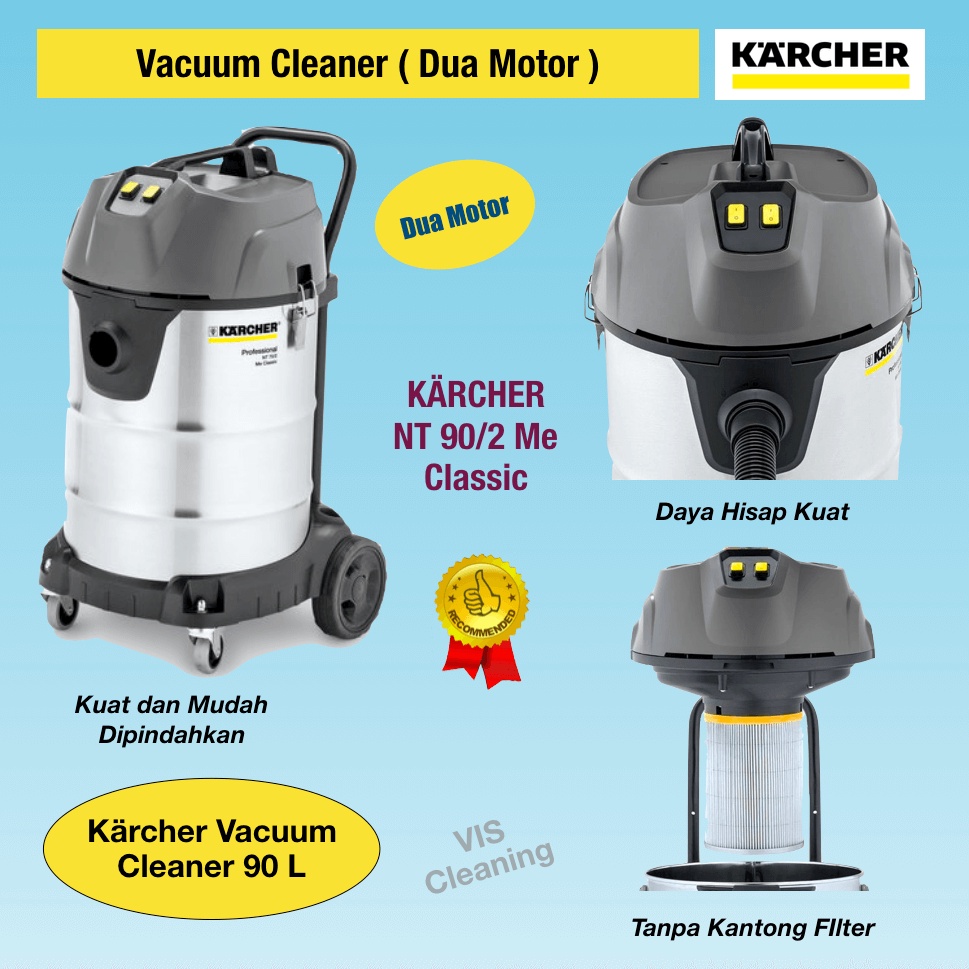 Vacuum Cleaner Karcher NT 90/2 Me Classic ( Wet &amp; Dry 90 Liter)