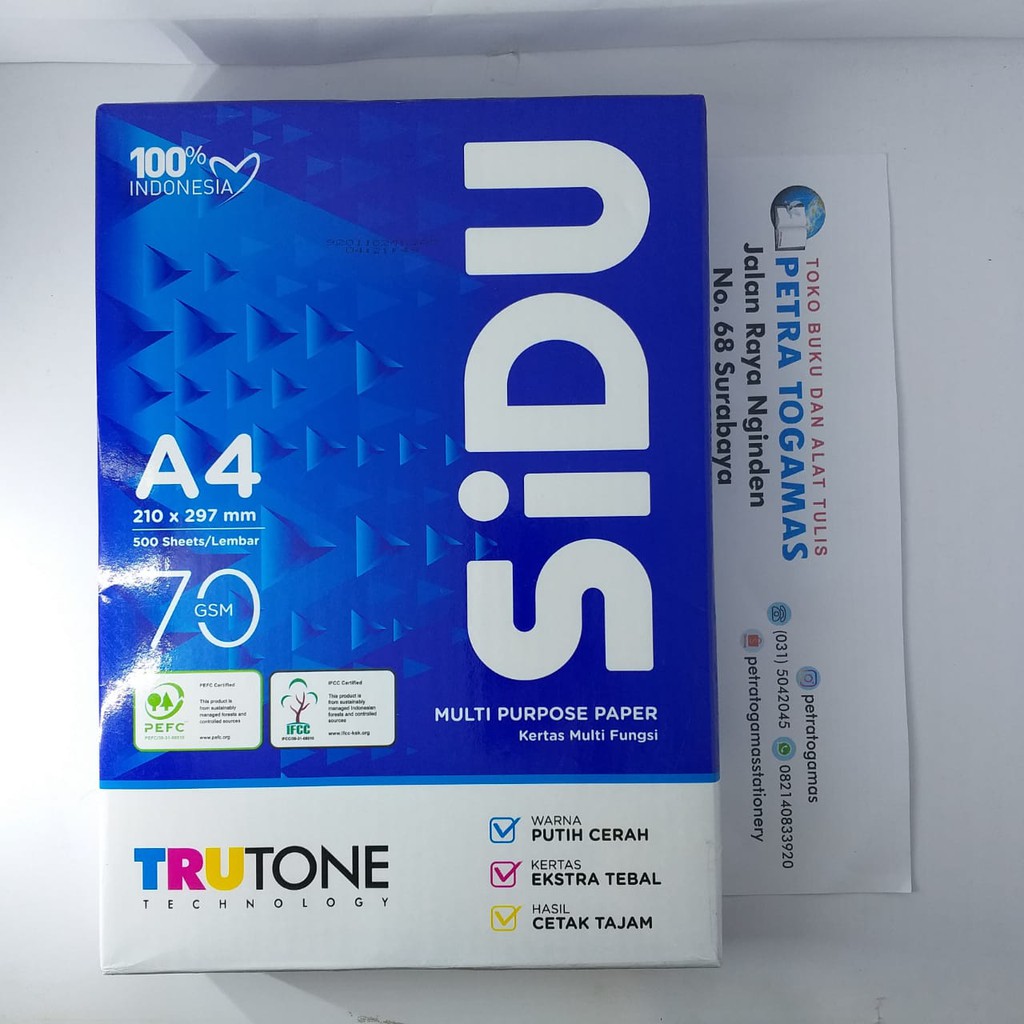

KERTAS HVS SINAR DUNIA A4 500 SHEETS/LEMBAR