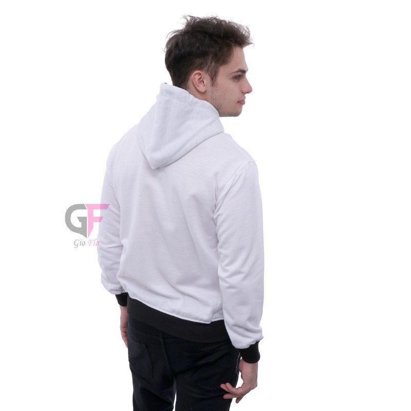 GIOFLO Jaket Gaul Pria Terbaru Cowok Keren Putih / JAK 2289