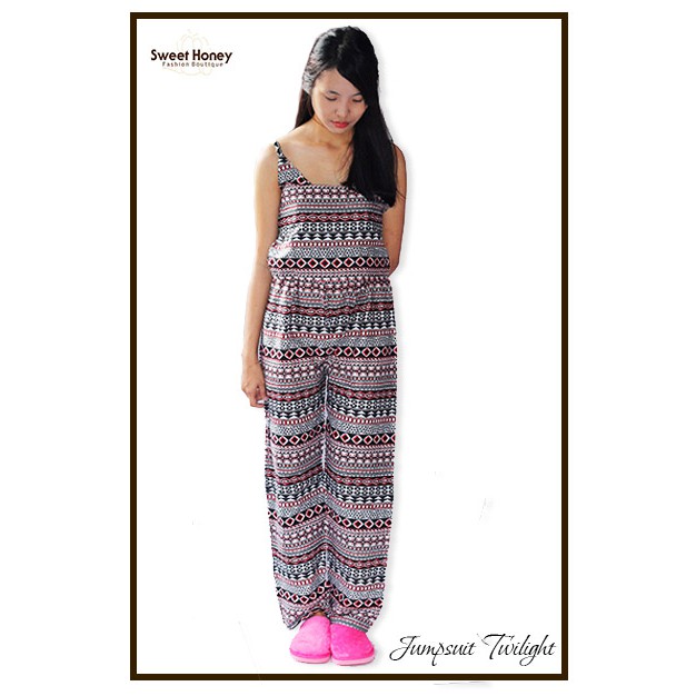 Sweet Honey ~ Grosir Jumpsuit Dewasa Twilight Panjang Etnik Tribal Grosir Jumpsuit Bali Murah [Bisa COD]