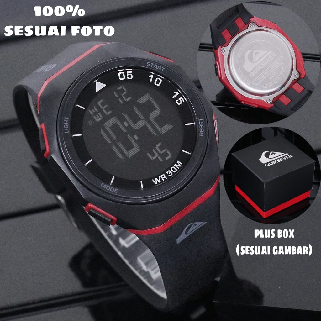 GROSIRAN JAM TANGAN QUIKSILVER DIGITAL SL9156 TALI RUBBER - JAM TANGAN PRIA INCLUDE BOX ORIGINAL