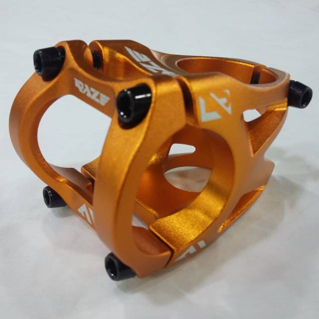 STEM MTB OVERSIZE - STEM SEPEDA OVERSIZE - STEM RAZE 31.8MM PANJANG 35MM OVERSIZE GOLD