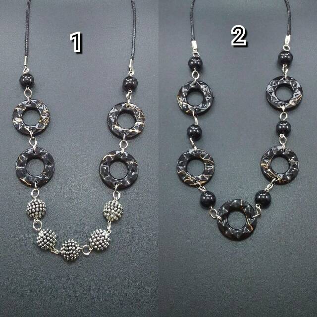 Aksesoris kalung hijab cantik unik kalung hitam fashion kekinian aksesoris simple