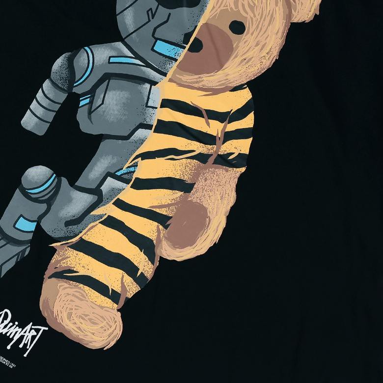 ○ QuinArt Robo Bear Black ( T shirt / Kaos UNISEX ) ✼