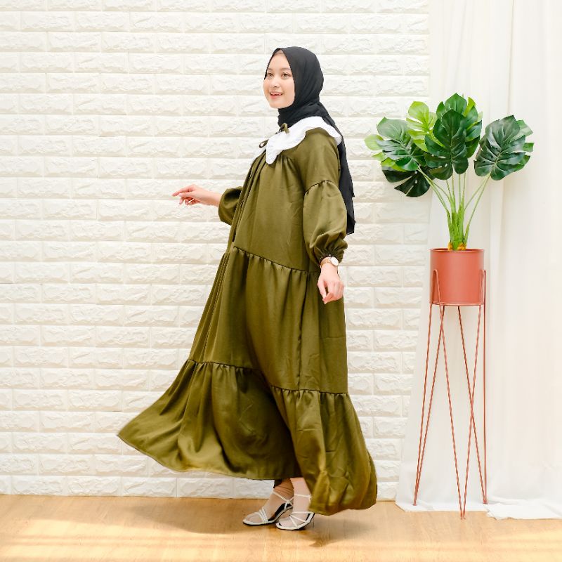 [COD] Cantika Desss S M L XL | Fashion Muslim Baju Gamis | Outfit Ideas Eid Series 2022 | Baju Gamis Lebaran | Dress Kondangan OOTD HQ | Bahan Crepe Premium |