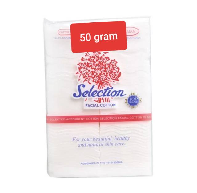 Kapas Wajah Selection 50gr Kapas Pembersih Kecantikan Facial Cotton.
