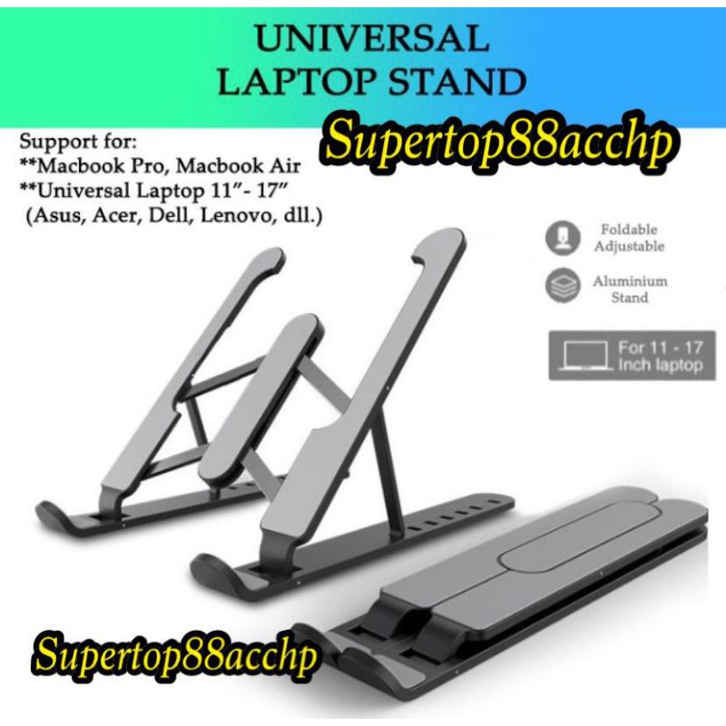 Stand Holder Laptop Macbook Notebook IPAD Mac dudukan Lipat Pro Air 2020 13 15 Foldable Tablet Baru