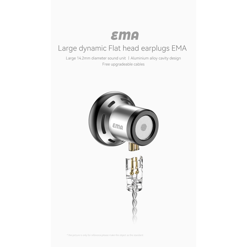 Trn EMA Earphone In Ear Bass Dinamis 14.2mm Bahan Metal Dengan Kabel Pengganti Untuk TRN Kirin MT1 VX Pro V90