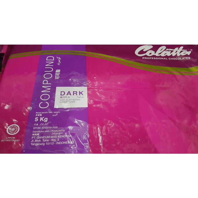 

Cokelat Block - Dark Chocolate Compound Colatta 5kg GOSEND ONLY!