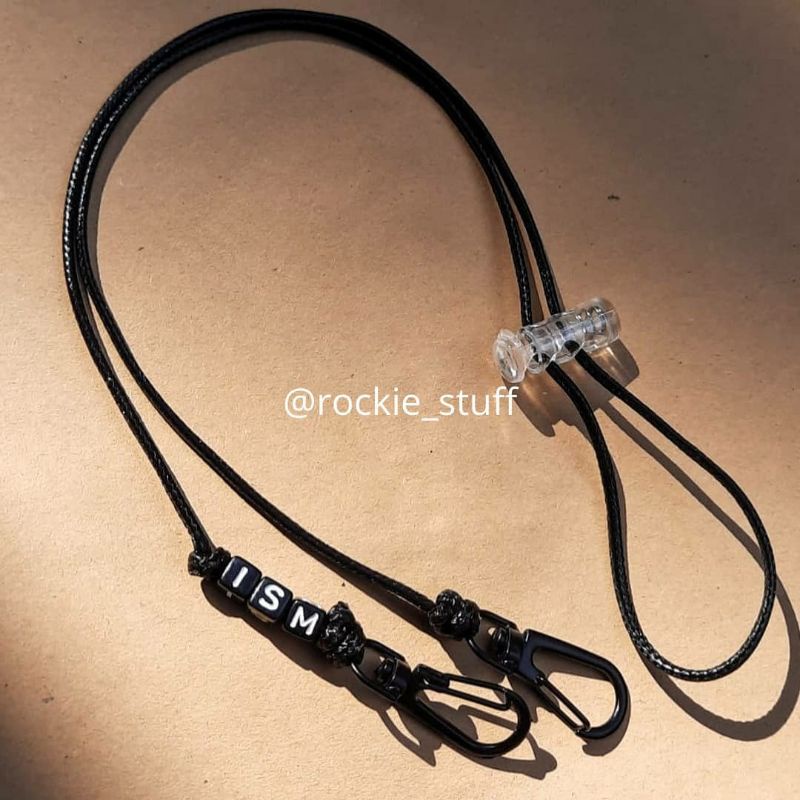 STRAP MASK CUSTOM NAMA PENGAIT BESI | TALI MASKER NAMA