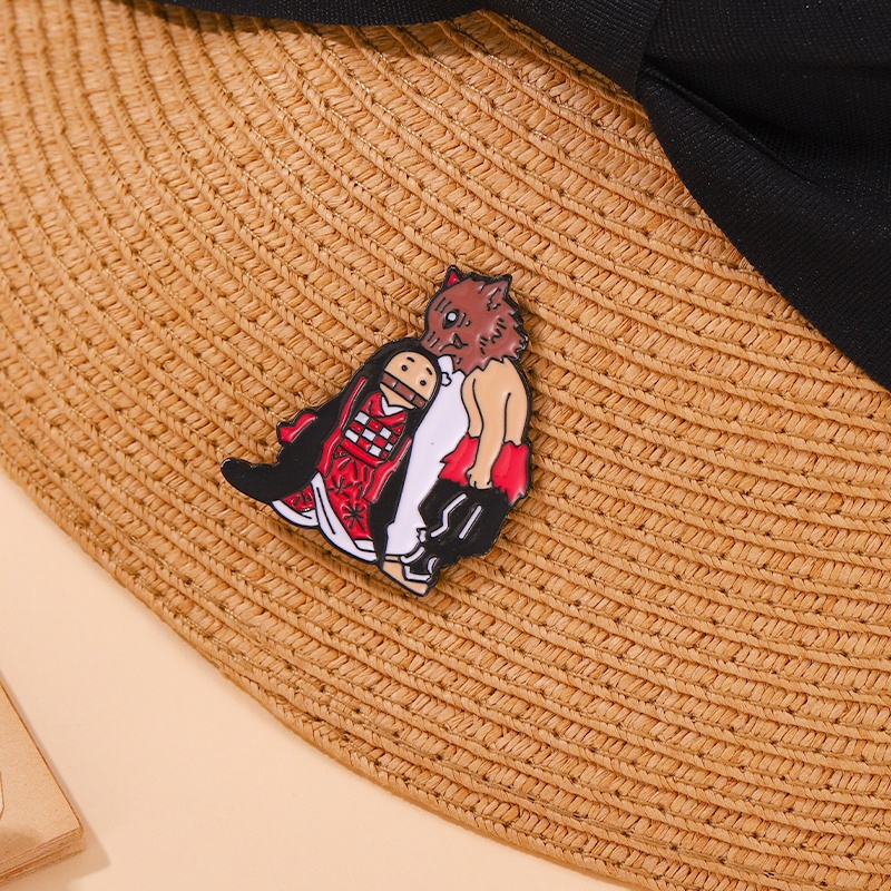 Bros Pin Enamel Desain Kartun Anime Hashibira Inosuke Untuk Anak
