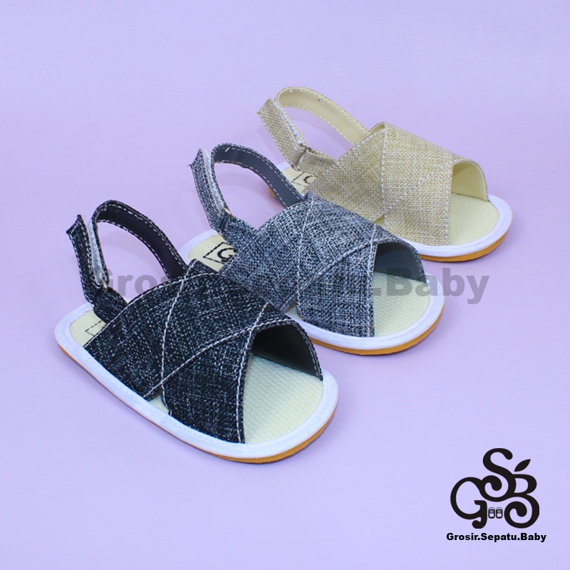 sepatu bayi sendal bayi sandal bayi laki laki perempuan prewalker bayi  umur 2 - 12 bulan model casual S06 polos ringan  fleksibel &amp; Anti Slip