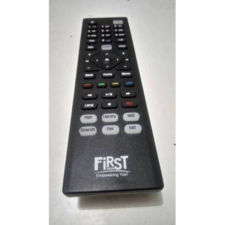 REMOTE REMOT TV KABEL FIRST MEDIA ORIGINAL ASLI HITAM SESUAI GAMBAR