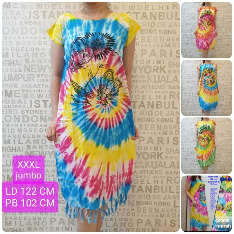 baju bali dress kupu kupu gradasi rumbay bahan katun