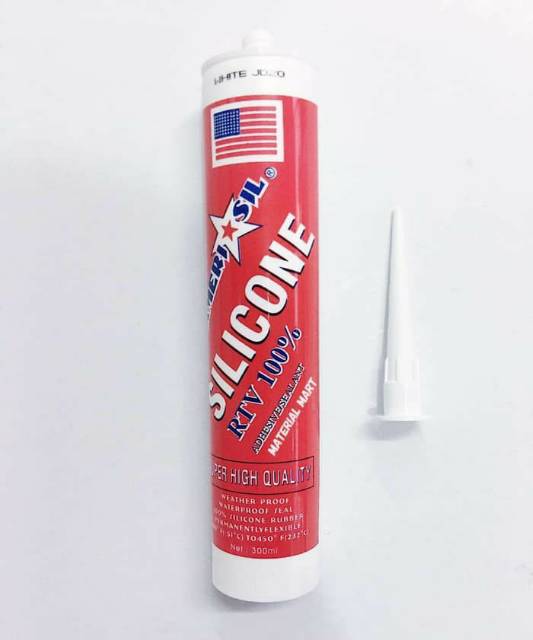 Lem Kaca Sealant Botol Amerisil ORI Silicone 300 ml Clear Black White | Material Mart