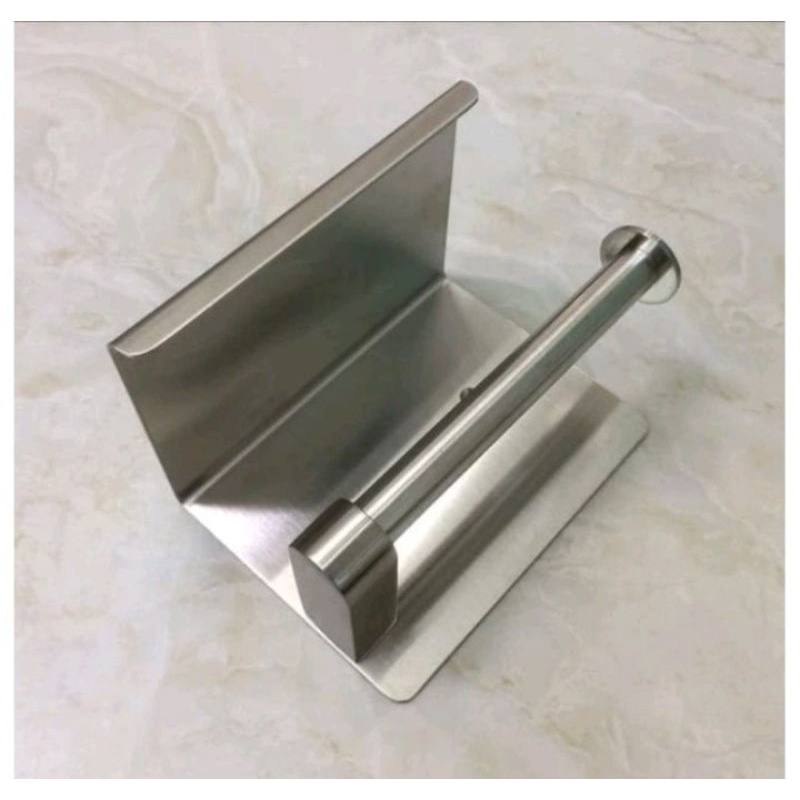 Tempat tissu tatakan HP stainless 304 / tempat tissue gulung toilet / Tempat tissue gulung